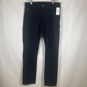 AG Adriano Goldschmied Jeans Men's Straight Leg Black Sueded Sateen NWT